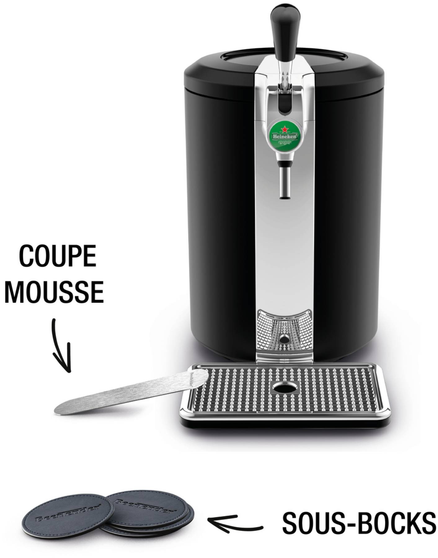 Distributeur de bière KRUPS BEERTENDER COMPACT Coupe Mousse Noir - YY4808FD